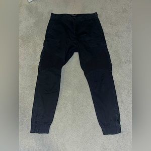 URBAN JOGGER (NAVY BLUE )MOTO CARGO JOGGERS WITH ZIPPER LEGS